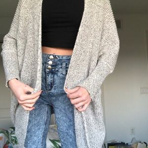 Grey long knit sweater from forever 21